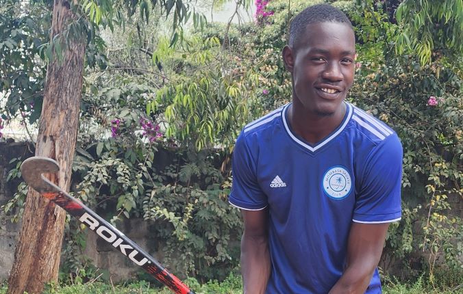 Anthony Onyango Poses for a Photo at Wazalendo Youth's Highway SS grounds